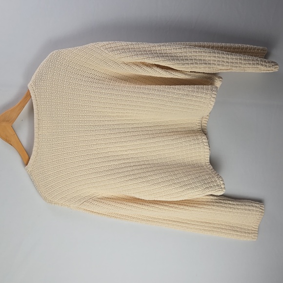 H&M Soft Cream Moss-Knit Cardigan XXL Gold Buttons Preppy Academia Cottagecore - Picture 4 of 10